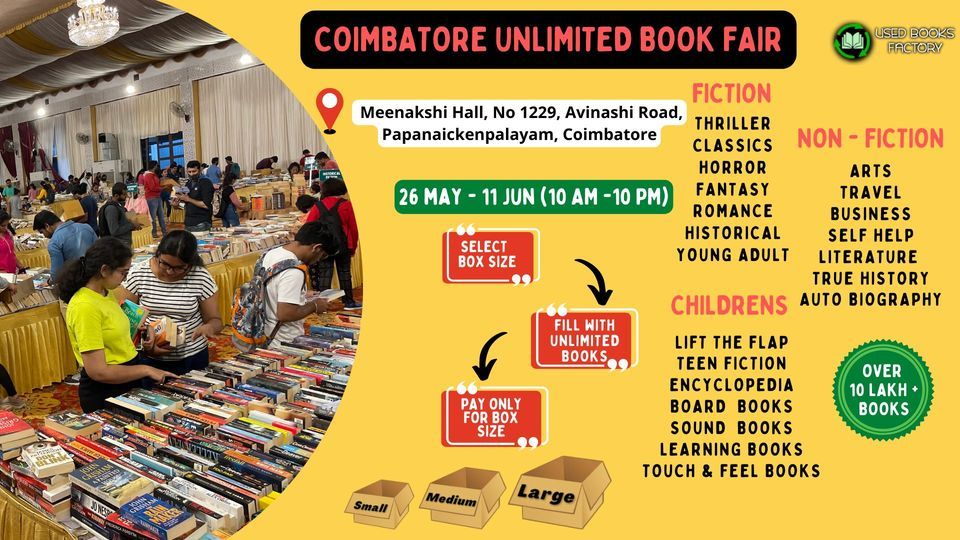 Coimbatore Unlimited Book Fair Indias largest books sale Meenakshi