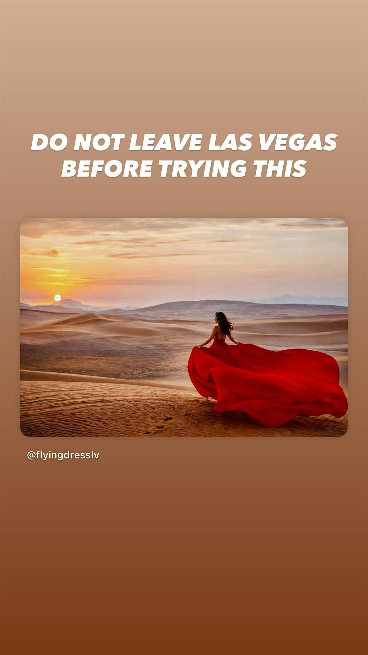 Las Vegas Flying Dress Experience\u2122 A Luxury Photoshoot at Sunset (Limited