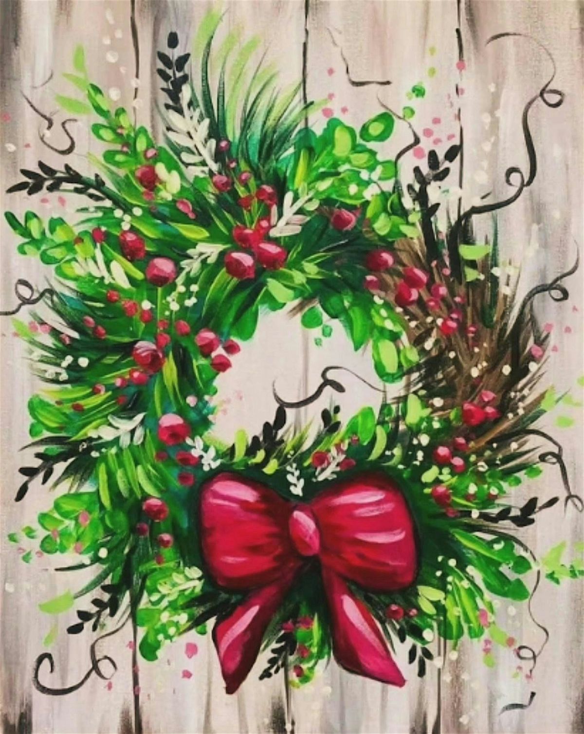 Holiday Wreath - Paint & Sip @ DBO Creative Circle