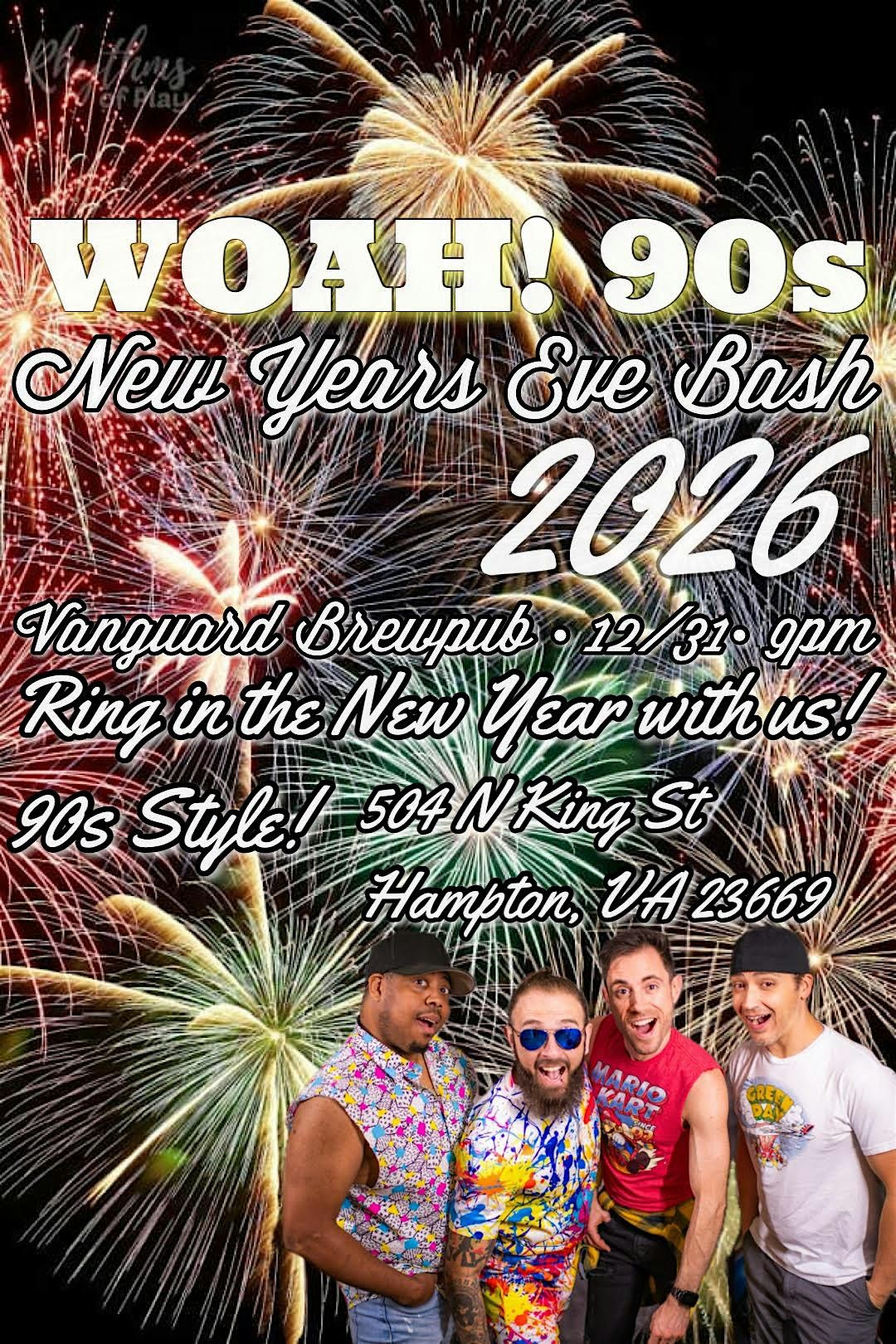 NYE Woah 90s at THE VANGUARD Brewpub  in Hampton