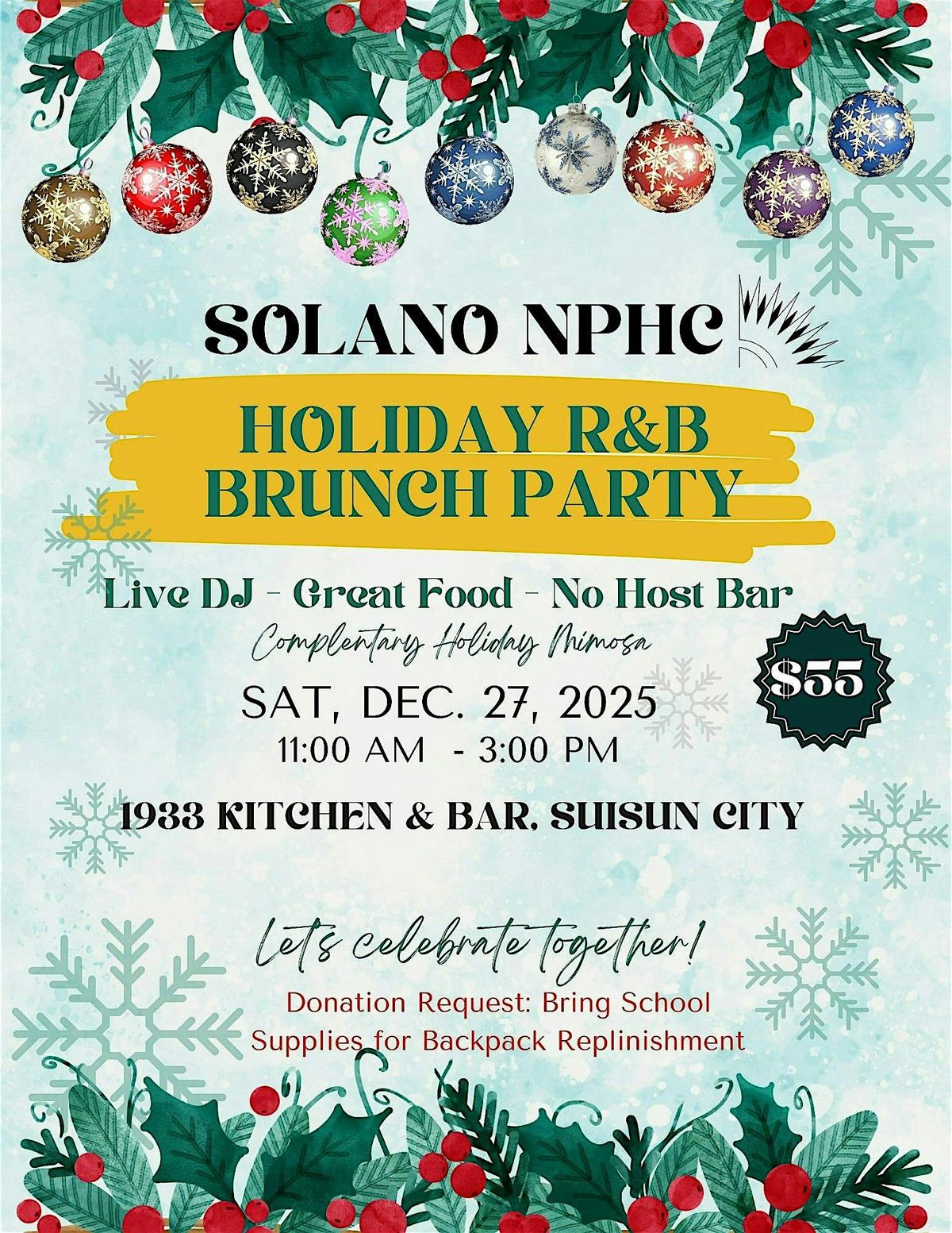 Solano NPHC Holiday R & B Brunch Party