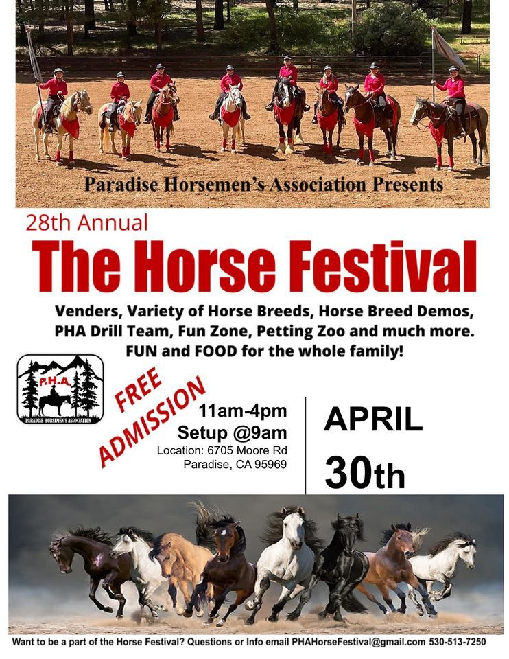 Annual Gold Nugget Days Horse Festival 6705 Moore Rd, Paradise, CA