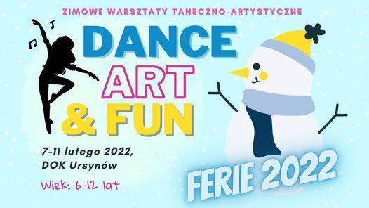 Ferie "Dance, Art & Fun" - zimowe warsztaty taneczno-artystyczne w DOK Ursyn\u00f3w