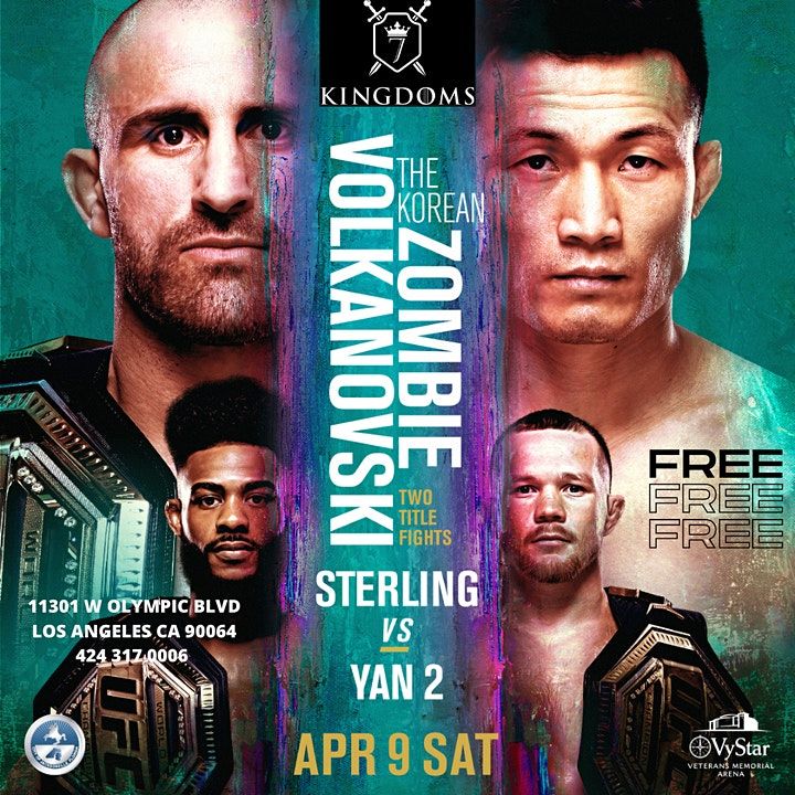 UFC AT KINGDOM (UFC 273) 7 KINGDOMS, Los Angeles, CA May 19, 2022