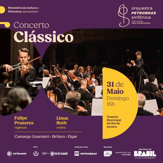 31\/05 - Orquestra Petrobras Sinf\u00f4nica - Concertos Cl\u00e1ssicos