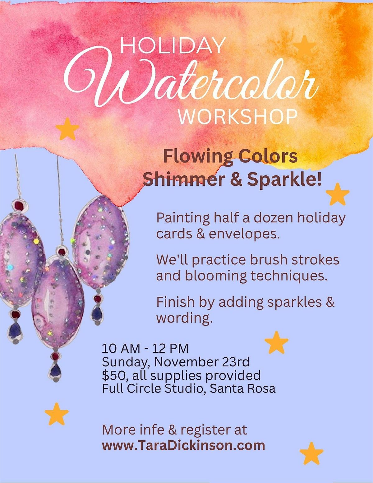 Painting Watercolor Holiday Themed Cards