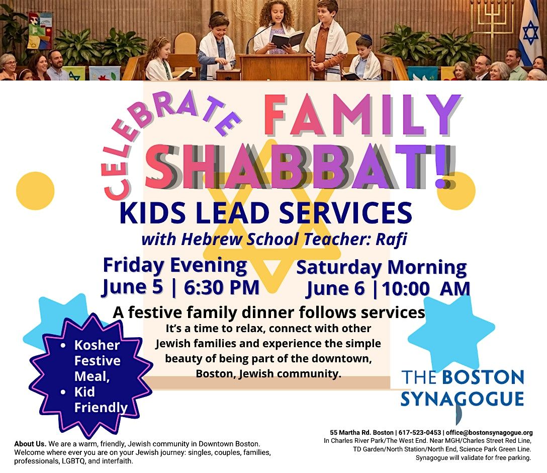 Celebrate Family Shabbat at The Boston Synagogue