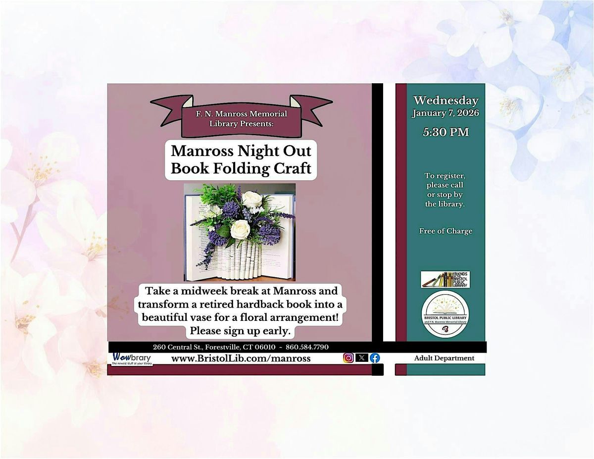 Manross Night Out: Book Folding Craft