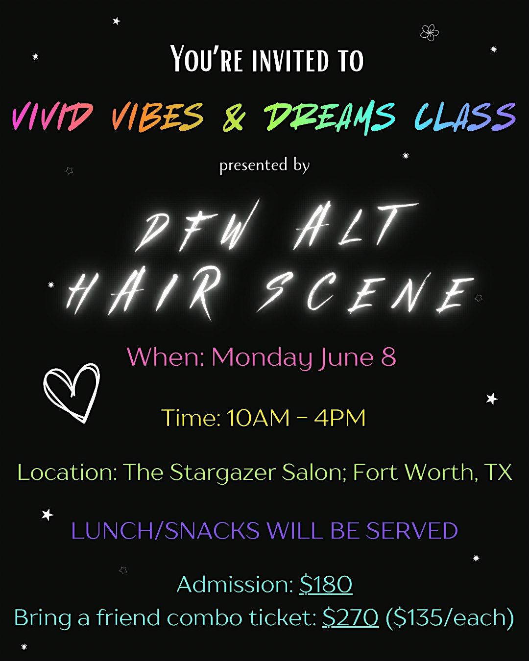 DFW Alt Hair Scene Presents: Vivid Vibes and Dreams