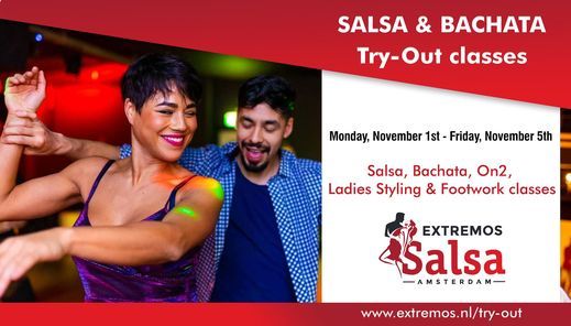 Salsa & Bachata Try-Out classes in Amsterdam!