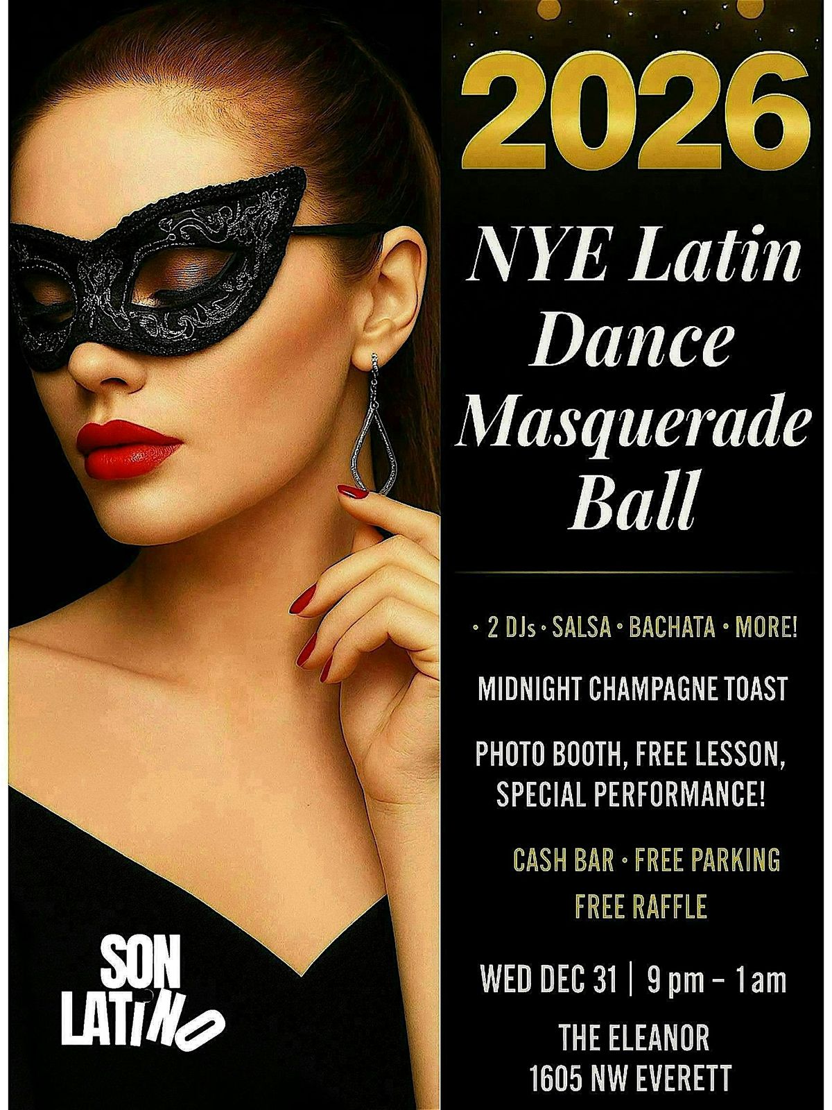 NYE 2026 LATIN DANCE MASQUERADE!!