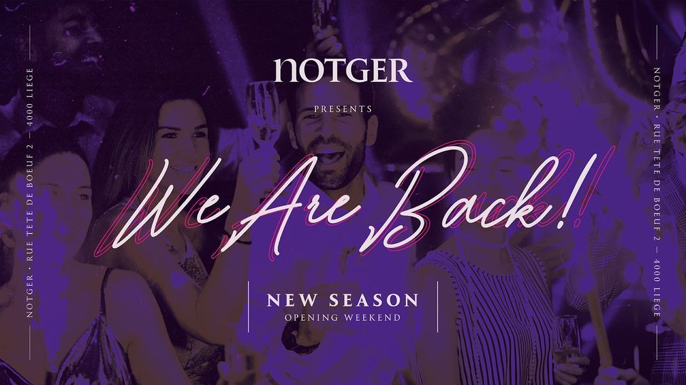 NOTGER - New Season Opening - Vend. 2 & Sam. 3 Sept.