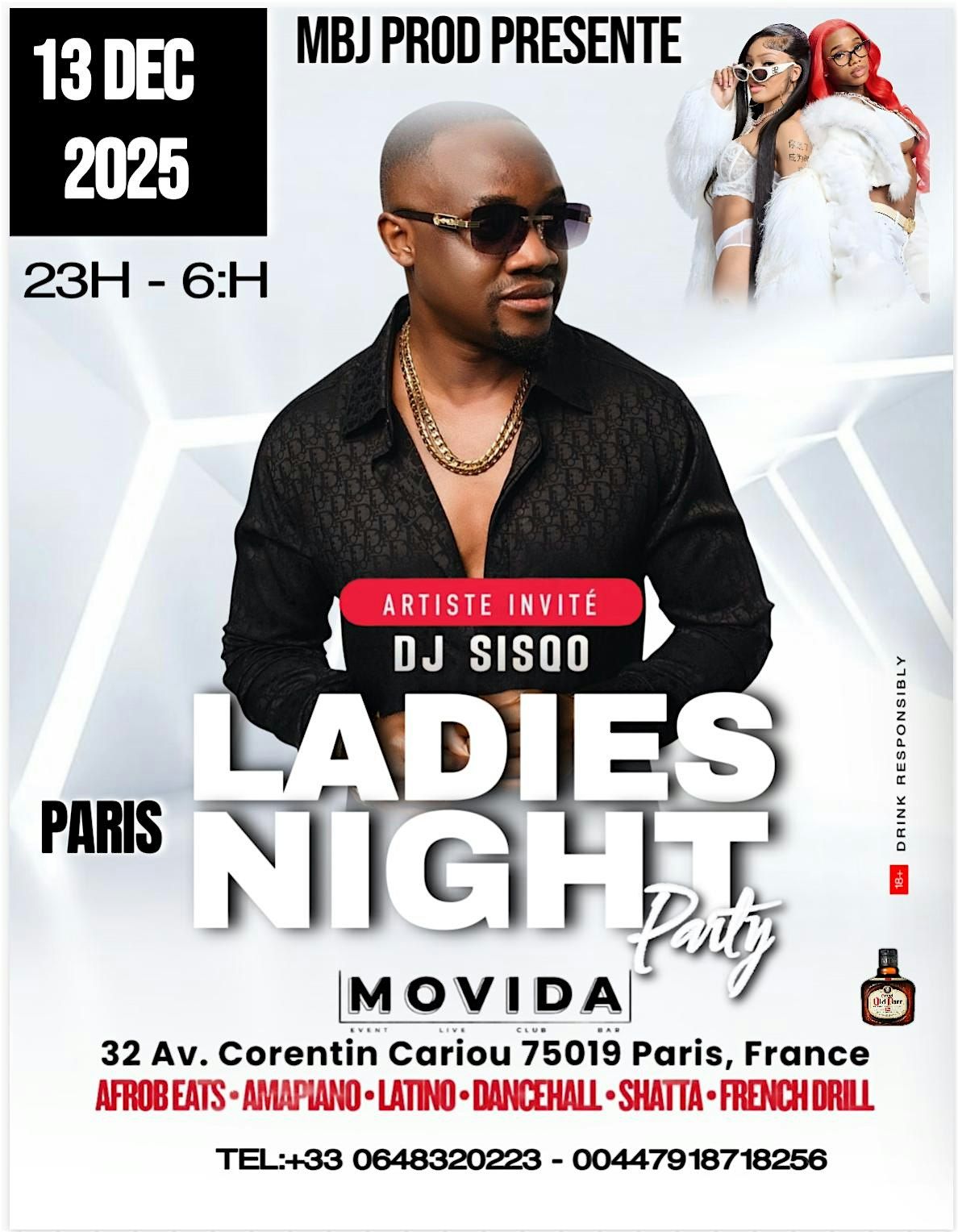 Afrobeat, Amapiano, Dancehall, BASHMENT,Soir\u00e9e Afrique de l\u2019Ouest \u00e0 Paris\u201d