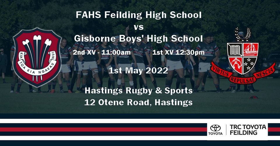 FAHS Feilding High School vs Gisborne Boys' High School