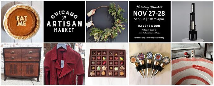 Chicago Artisan Market (Holiday Market) in Ravenswood - Sat-Sun, Nov 27-28, 2021