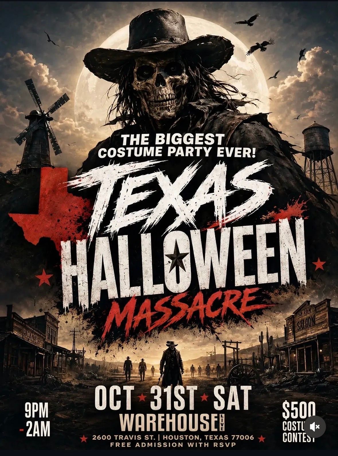 TEXAS HALLOWEEN MASSACRE 2026 at Warehouse Live, Houston on 31st ...
