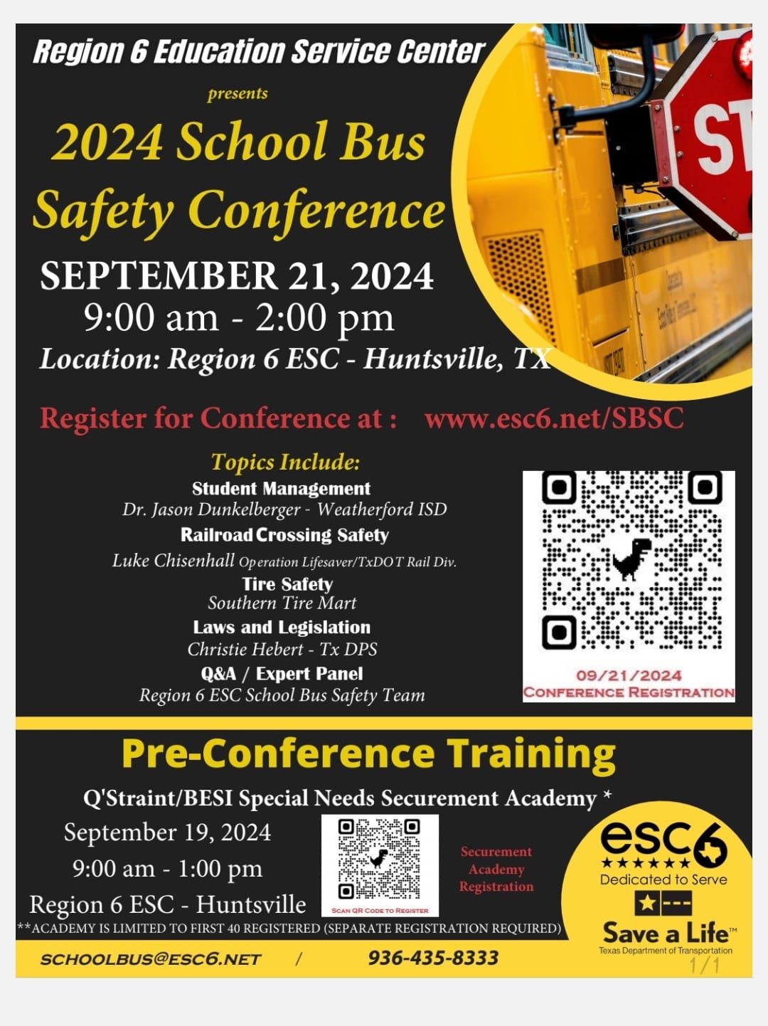 School Bus Safety Conference and Preconference Special Needs