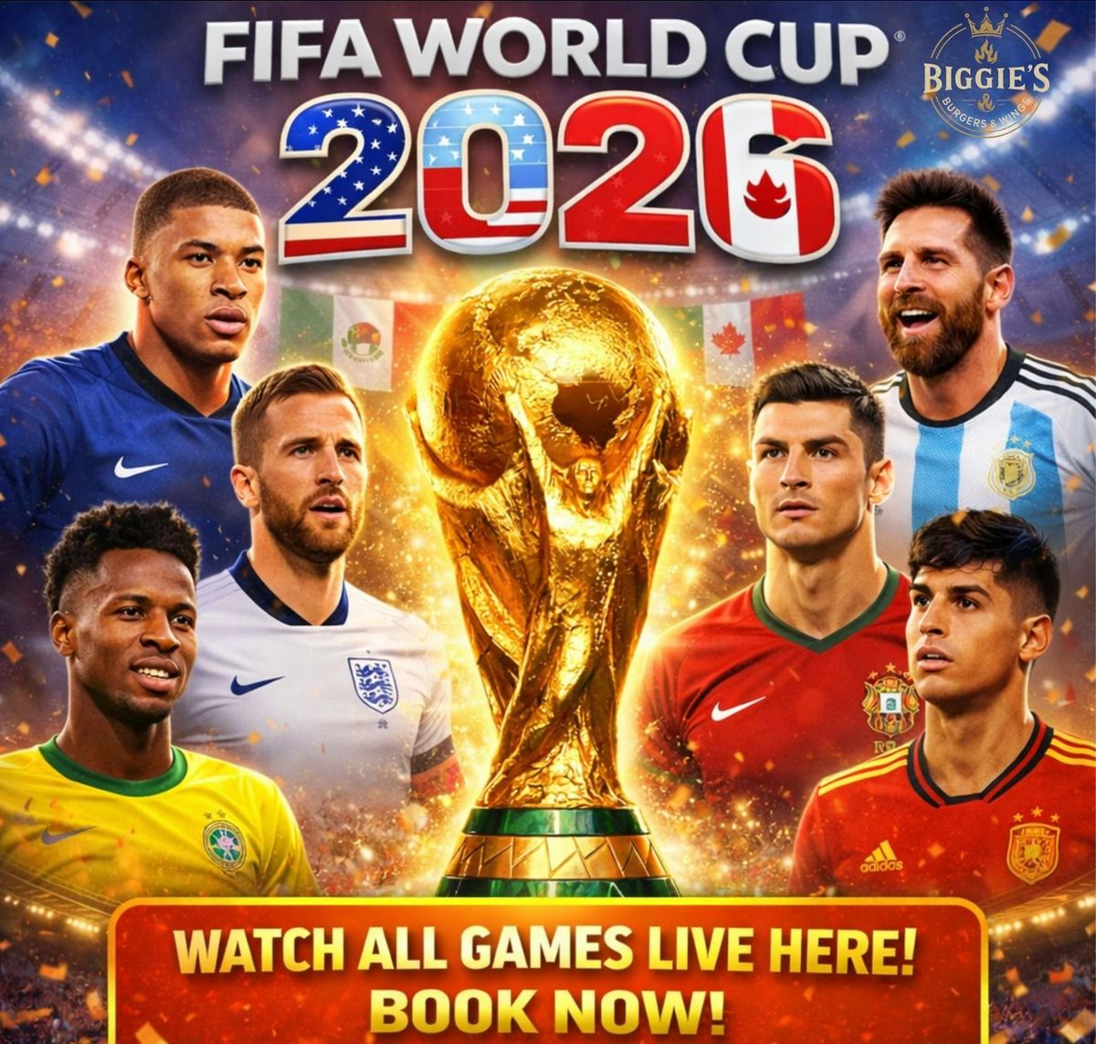 ENGLAND vs Croatia | Wed 17 Jun | 9PM KO | World Cup 2026 Live Screening | Biggie\u2019s Angel N1