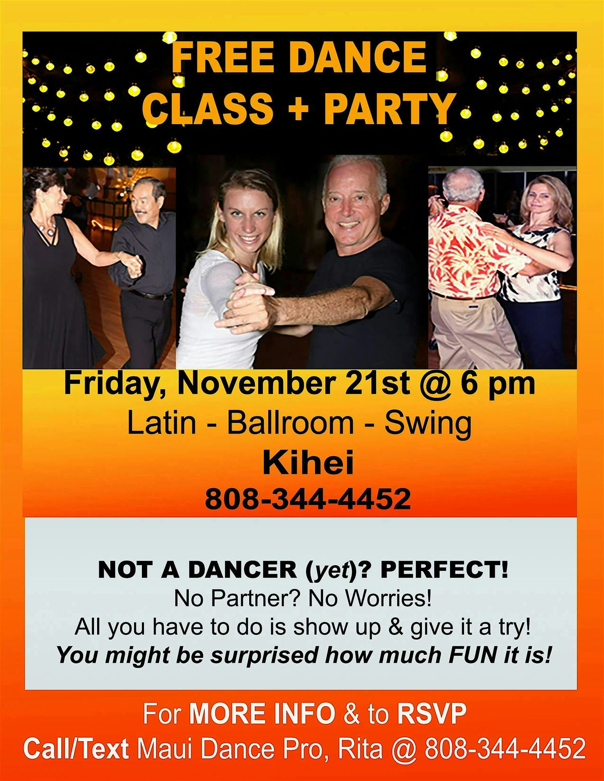 FREE Ballroom*Latin*Swing Dance Class