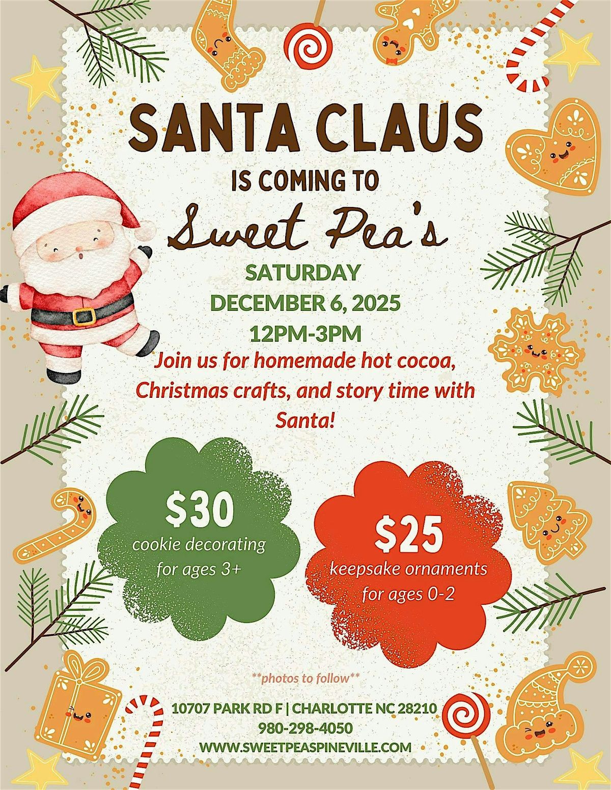 Santa's coming to Sweet Pea's