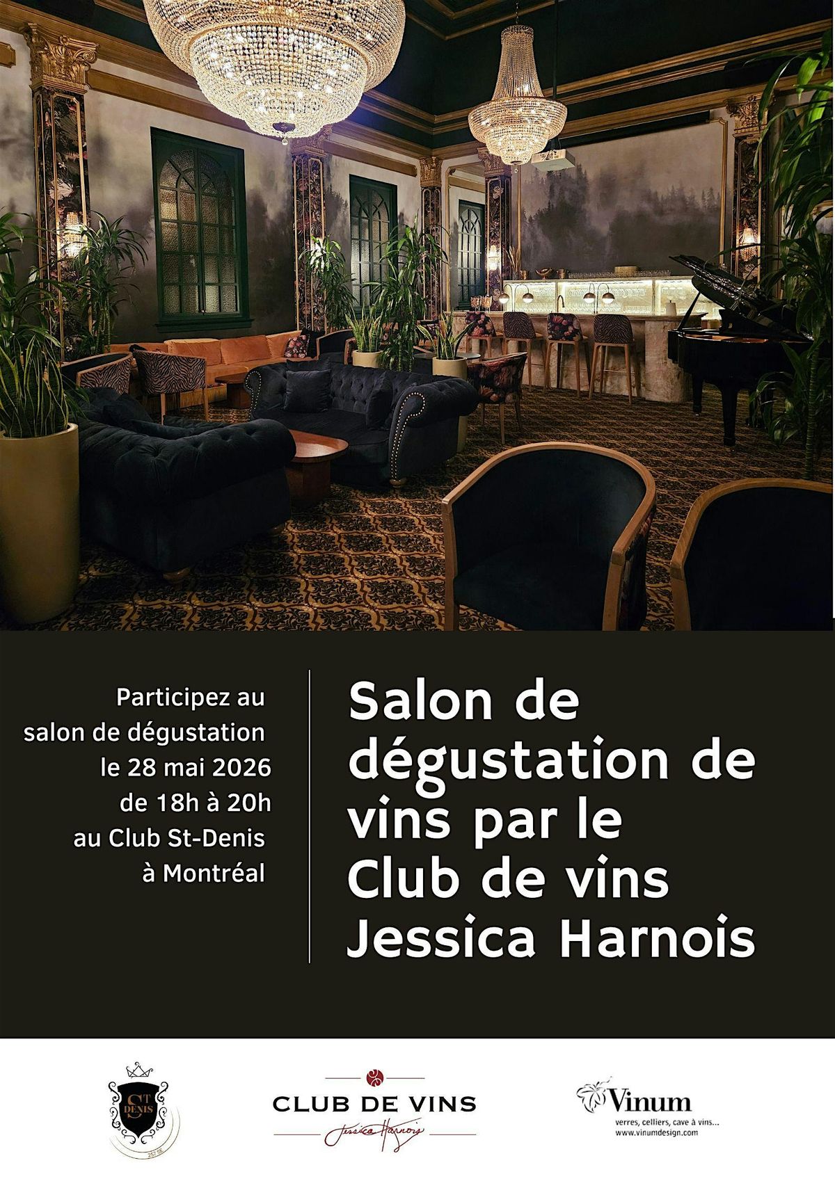 Salon de d\u00e9gustation de vins par le Club de vins Jessica Harnois \u00e0 Montr\u00e9al