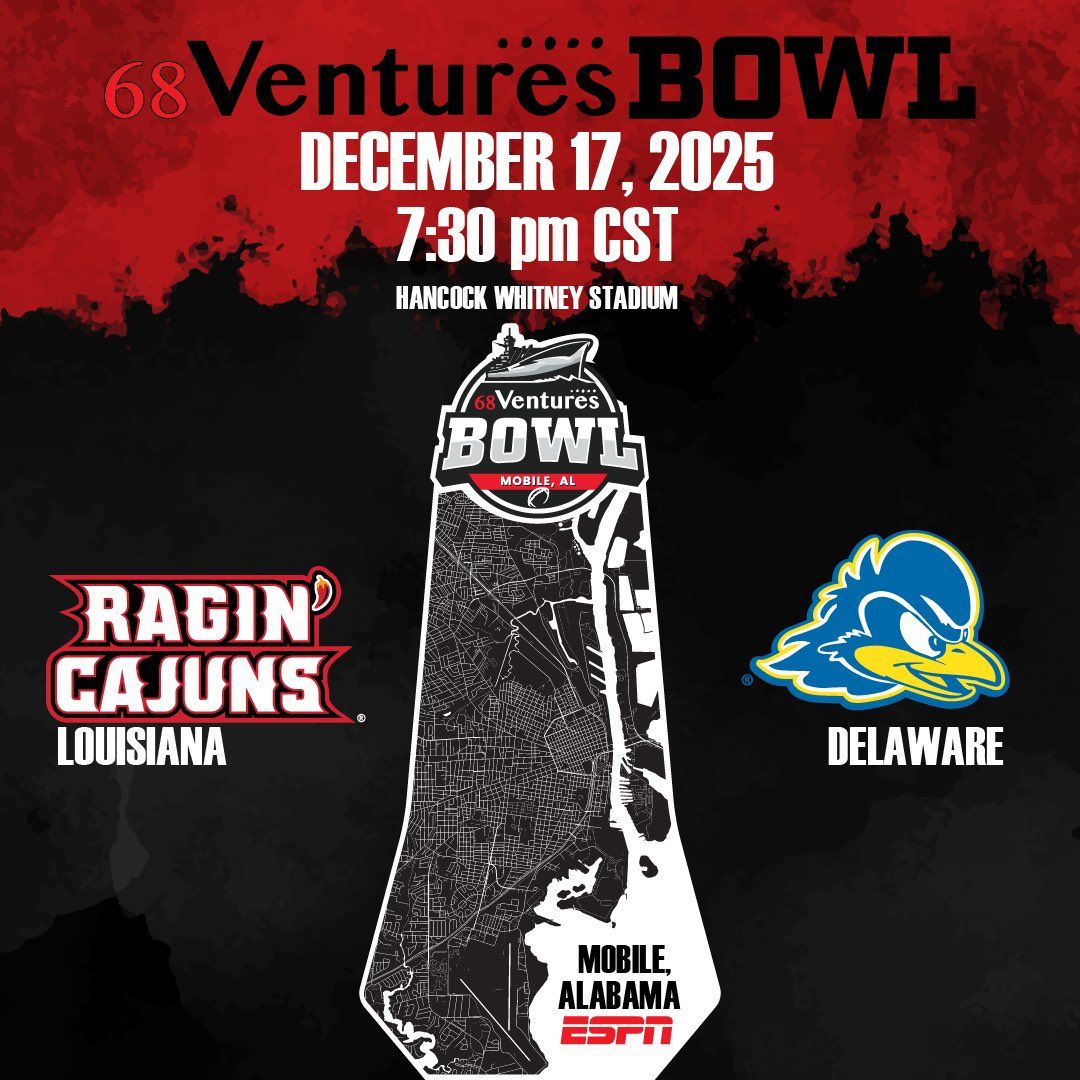 68 Ventures Bowl: UL Lafayette Ragin Cajuns vs. Delaware Blue Hens