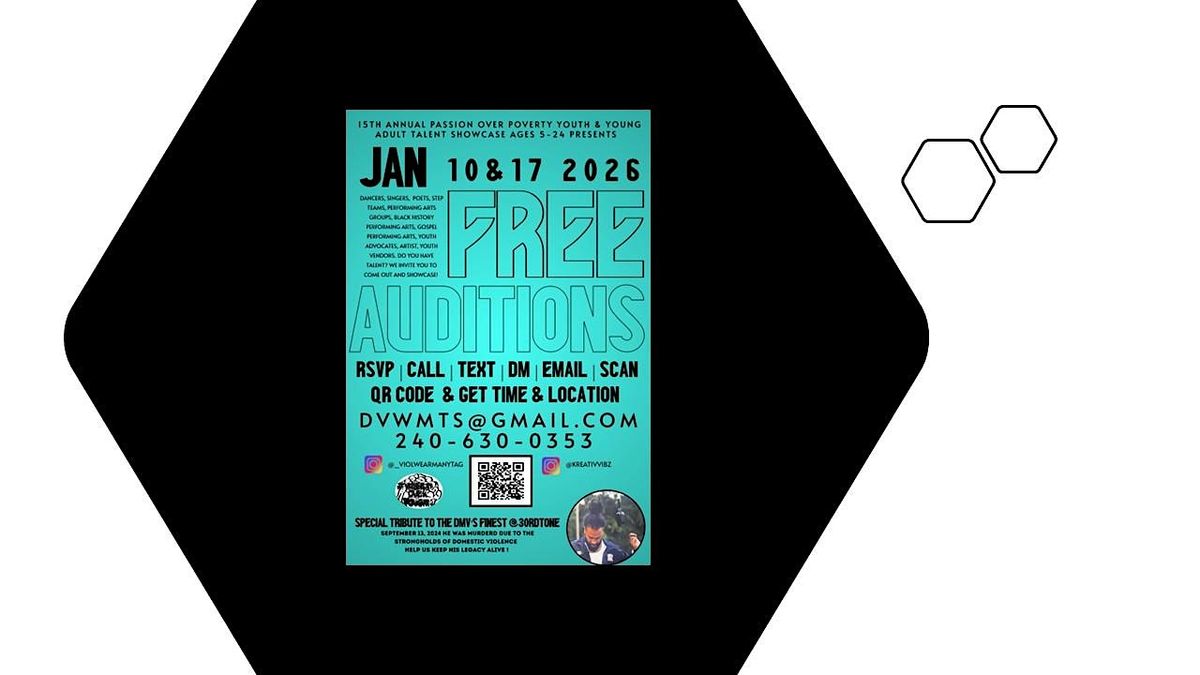 15TH ANNUAL #POP2026 YOUTH & YOUNG ADULT TALENT SHOWCASE AUDITIONS