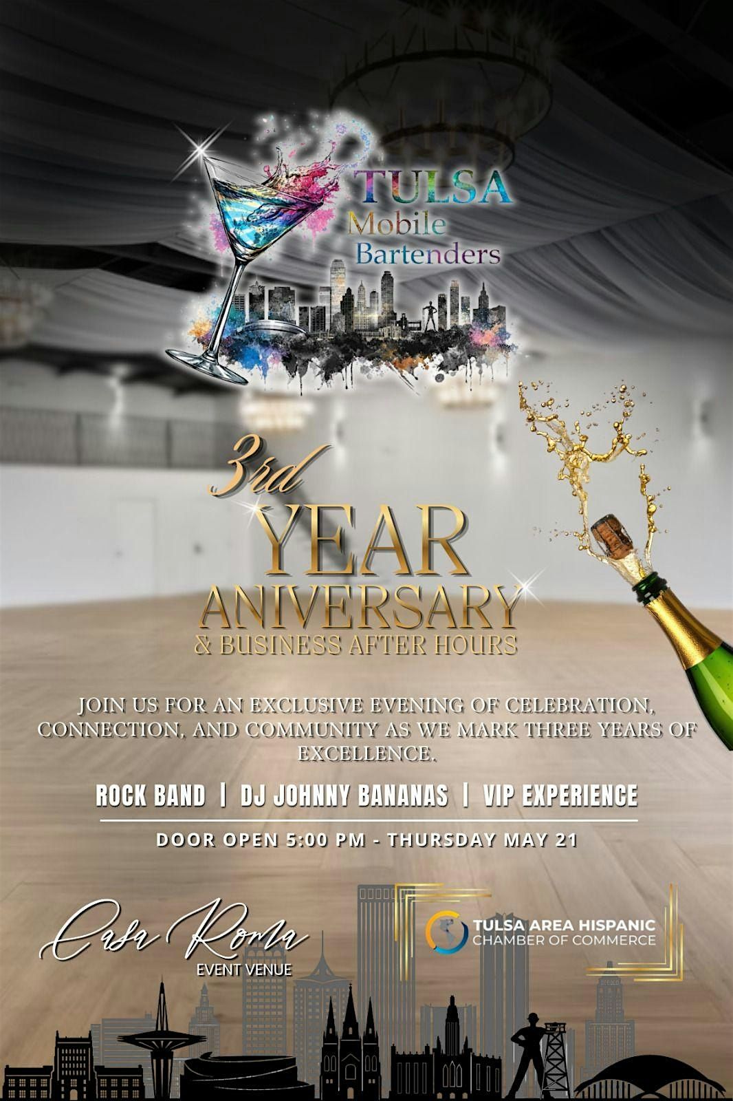Tulsa Mobile Bartenders 3rd Year Anniversary & Business After Hours