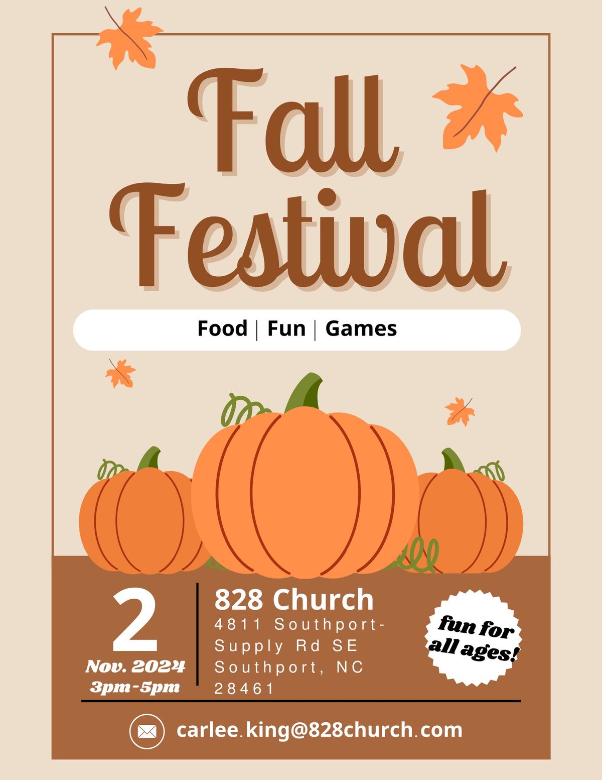 Fall Festival 828 Church (Southport) November 2, 2024