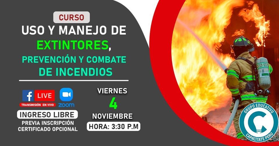 Curso Gratuito: Uso Y Manejo De Extintores, Prevención Y Combate De ...