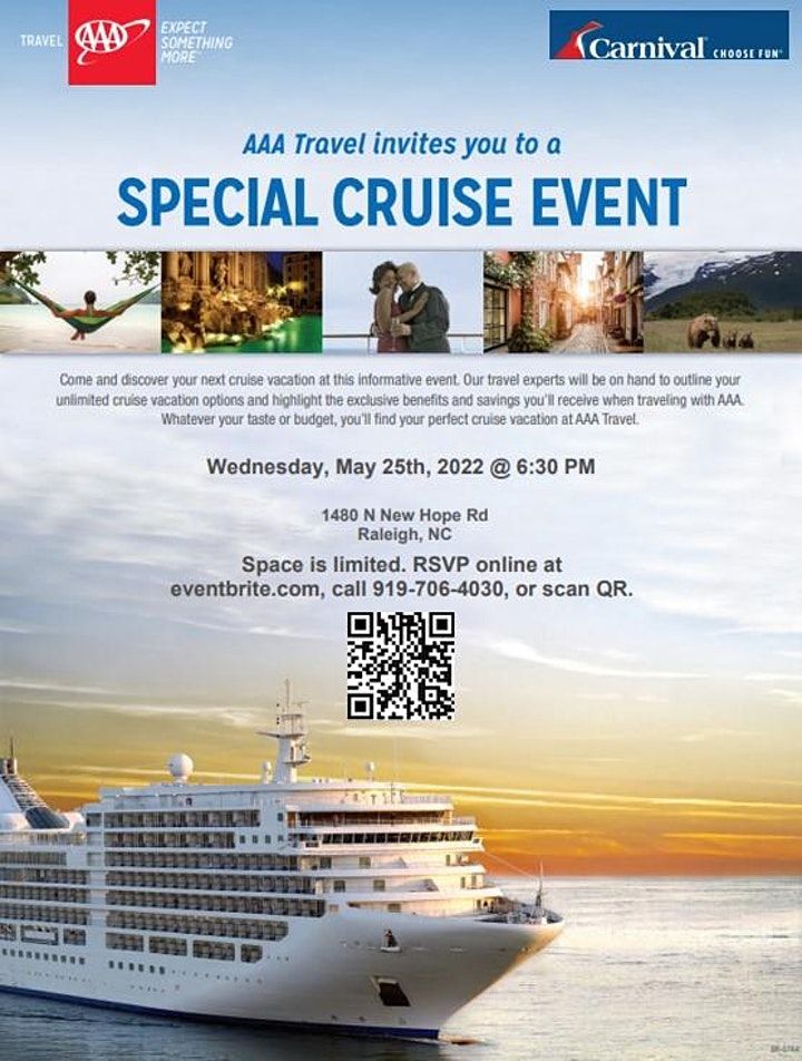 Carnival Cruise Night w/AAA AAA New Hope Rd, Raleigh, NC May 25, 2022