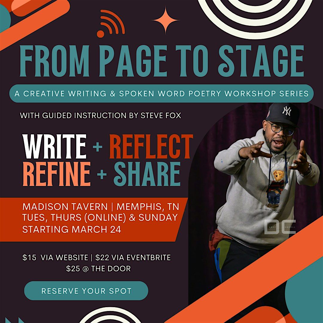 From Page To Stage. A Creative Writing & Spoken Word Poetry Workshop
