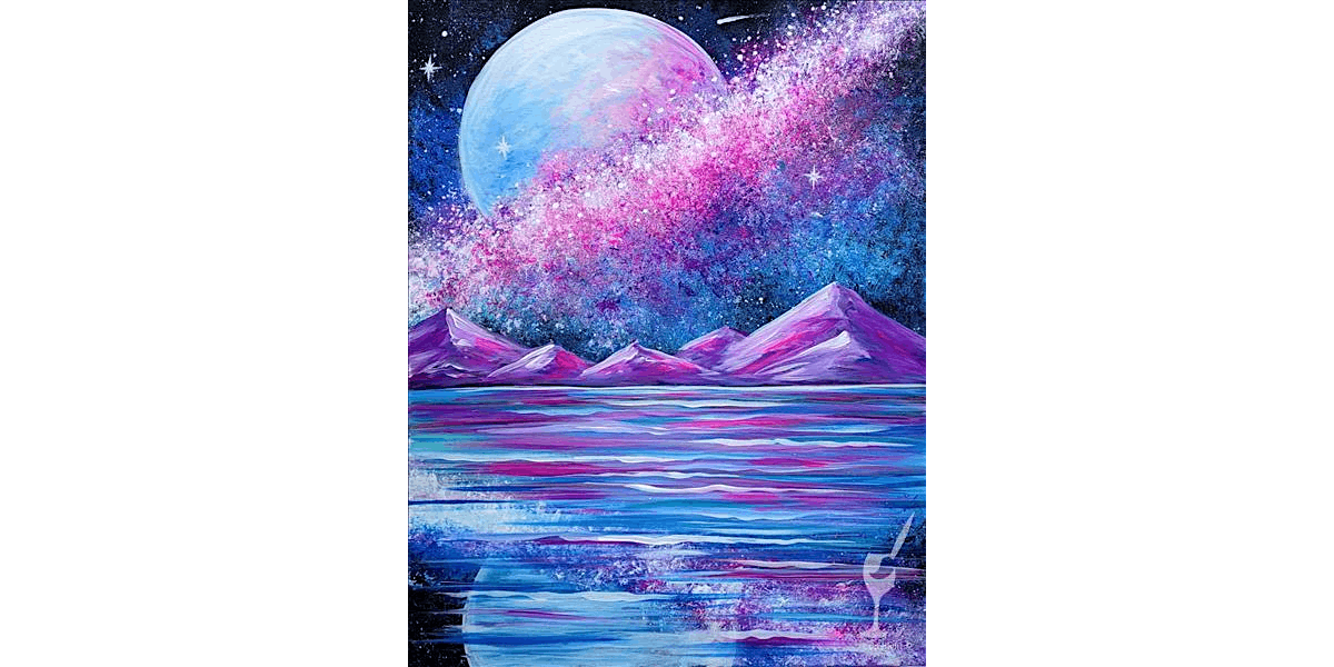 Color Explodes in the Silent Night Sky - Paint and Sip in Denver | Classpop!\u2122