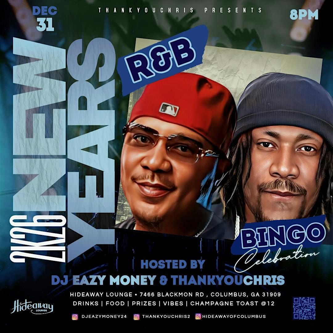 NYE R&B BiNGO Columbus New Years! R&B Vs Trap Bingo W\/ Champagne Toast