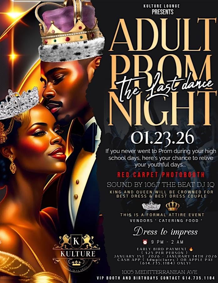 The Last Dance Adult Prom Night at 1005 Mediterranean Ave, Columbus on ...