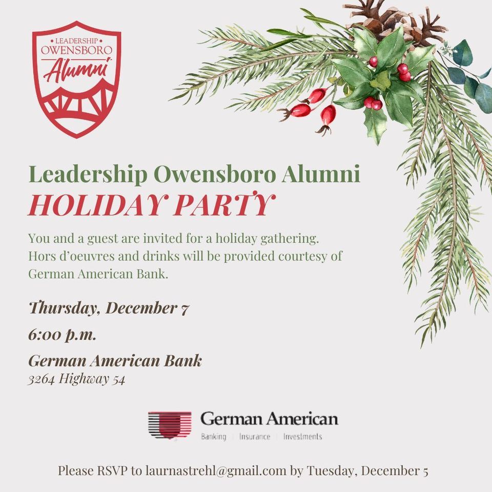 Holiday Social hosted by German American Bank