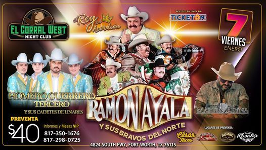 Ramon Ayala | Homero Guerrero Tercero | Martin Reyna | El Corral West  Nightclub, Fort Worth, TX | January 7, 2022