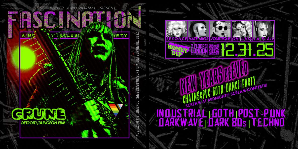 FASCINATION Dark DJ Nights - NEW YEAR'S EVE in LONDON 3 DJs-2 DRAG-1-BAND