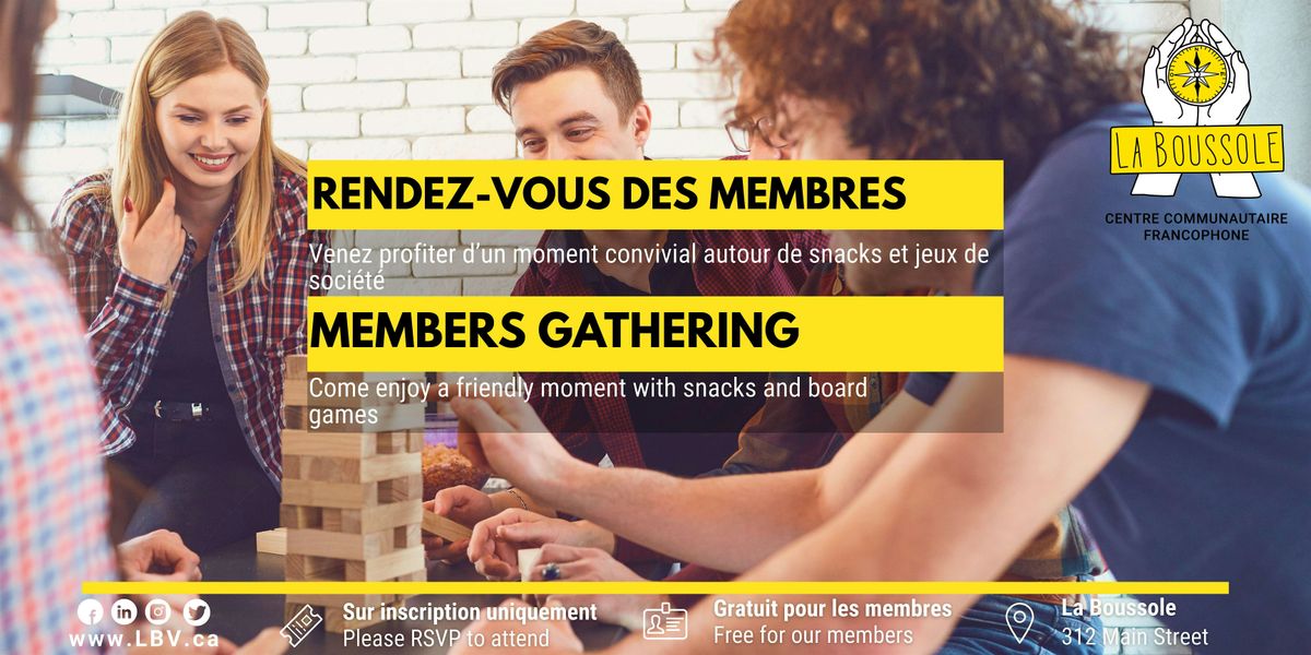 Rendez-vous des membres mensuel