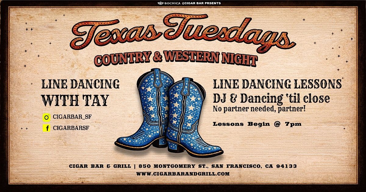 Texas Tuesdays - Line Dancing with Tay - Tuesday, June 16, 2026