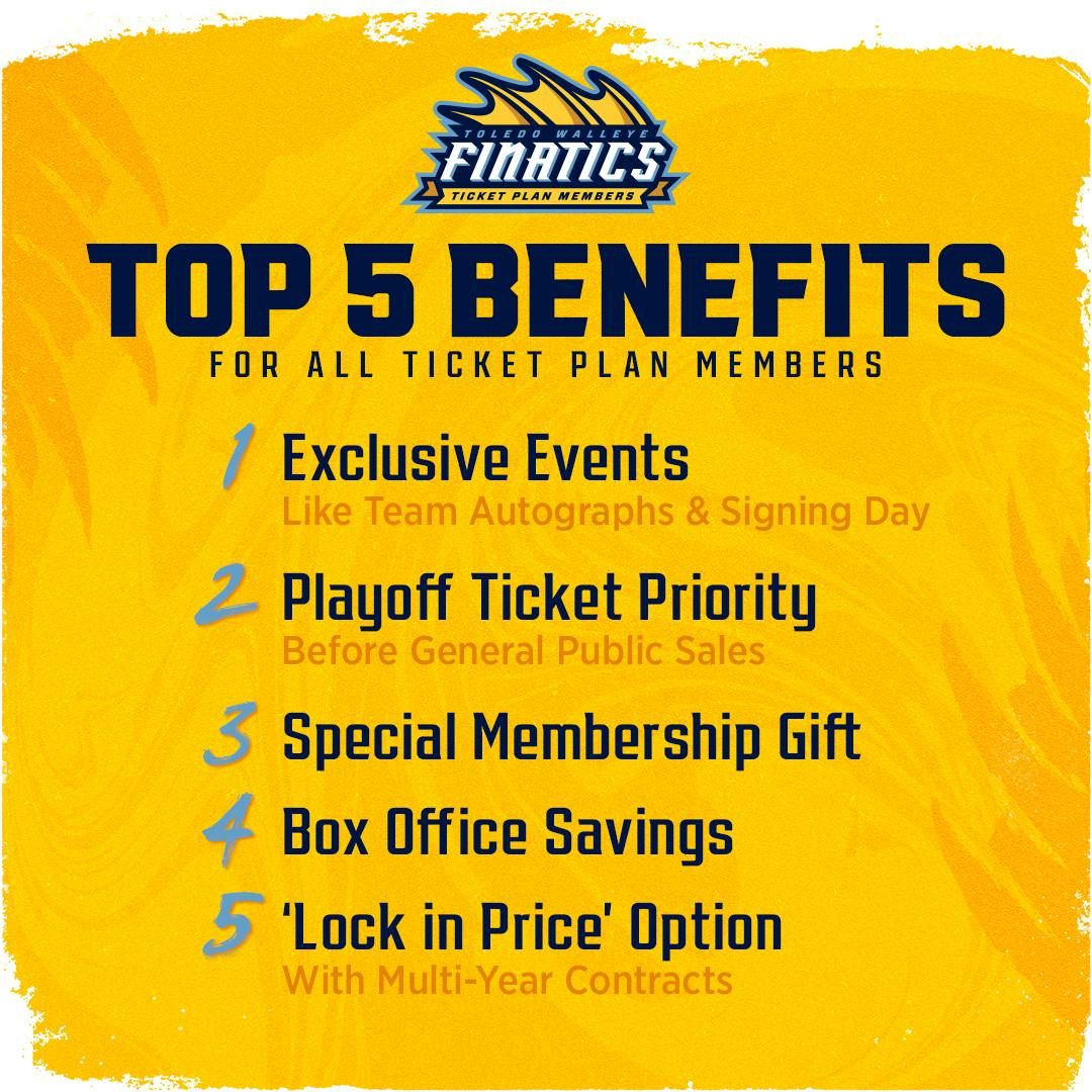 2026-2027 Toledo Walleye Season Tickets (Includes Tickets To All Regular Season Home Games)
