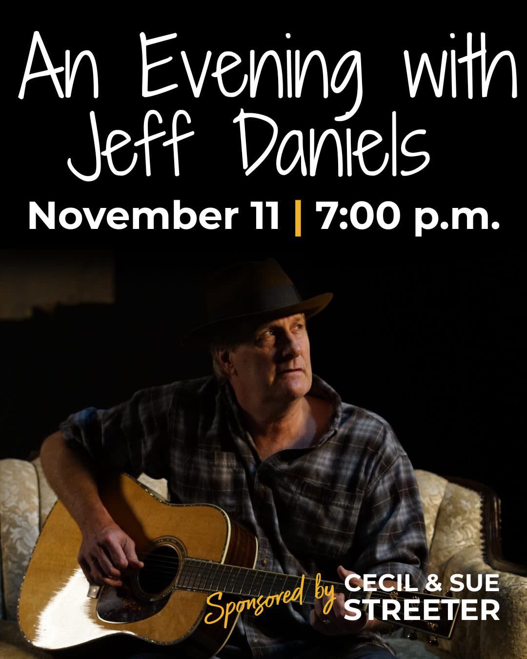 An Evening with Jeff Daniels at Valentine Theatre