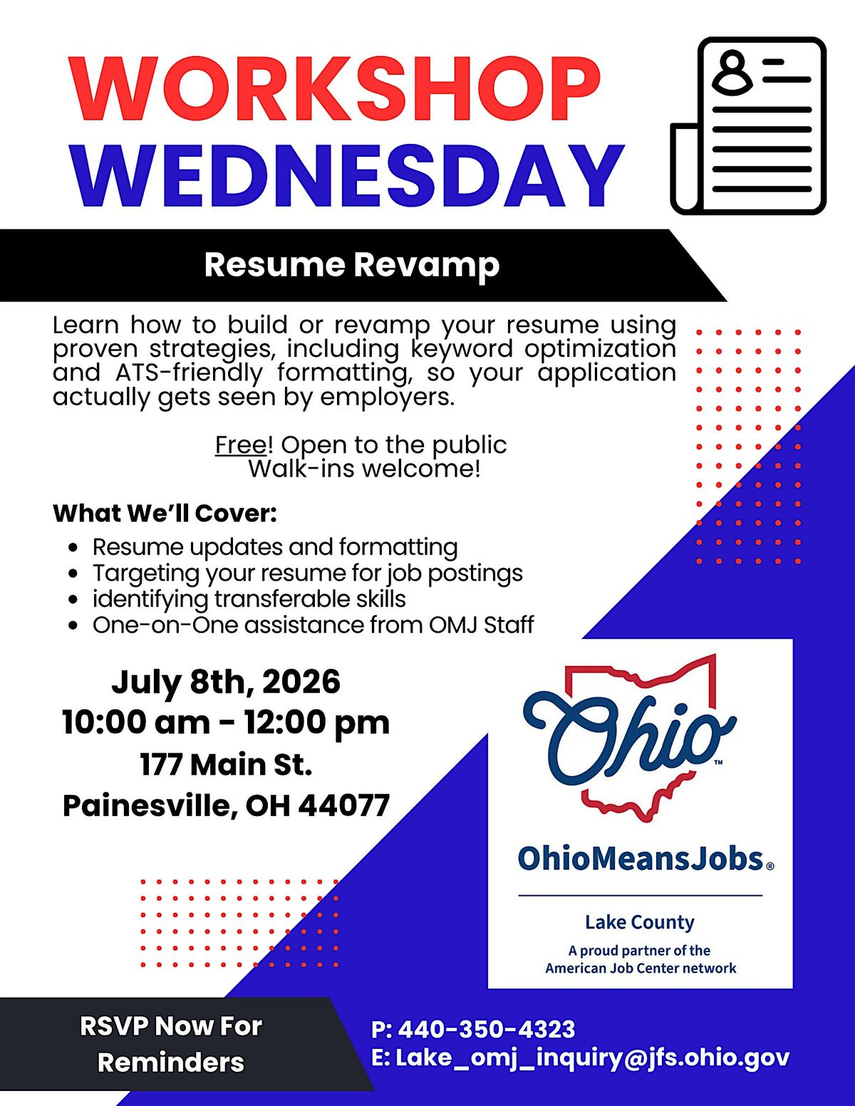 Workshop Wednesday: Resume Revamp
