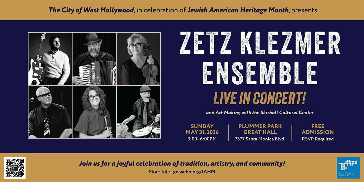 Zetz Klezmer Ensemble Concert and Art Making (FREE)