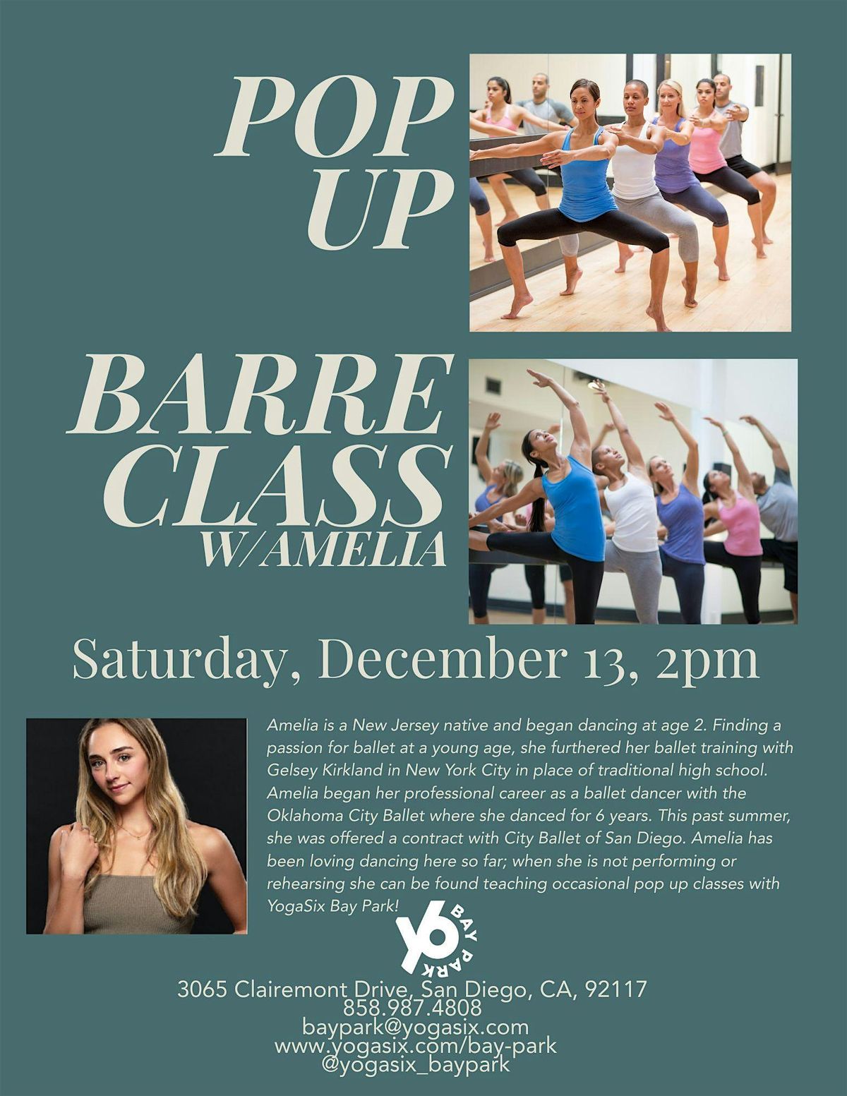 Pop Up Barre Class w\/Amelia