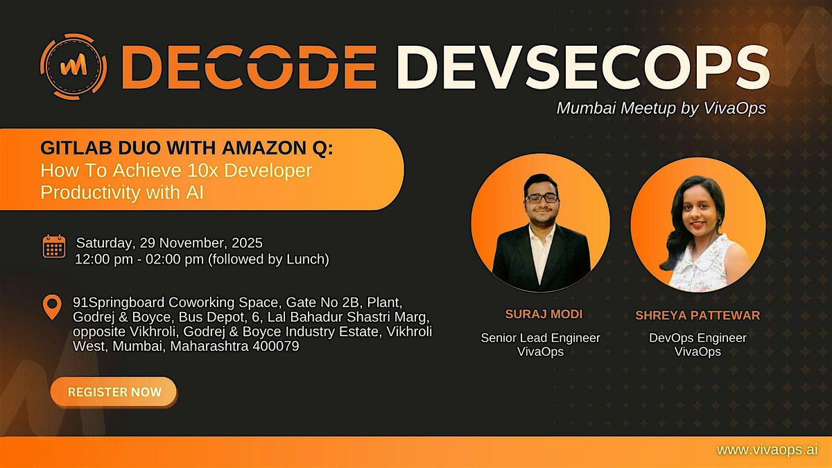 DeCODE DevSecOps: Mumbai Tech Meetup By VivaOps