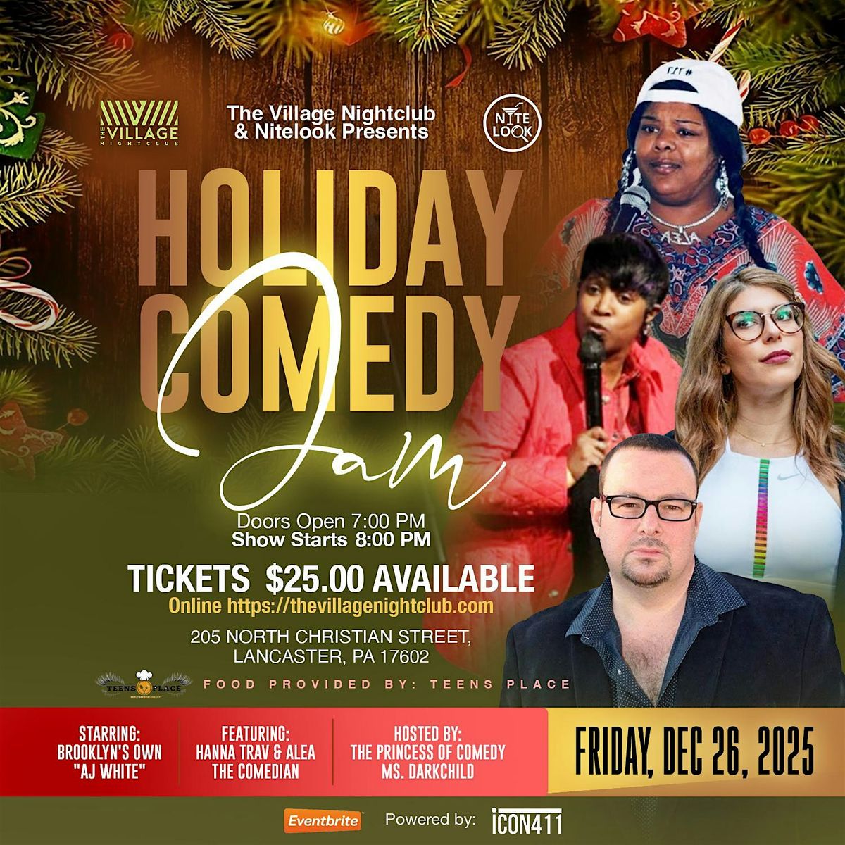 The Village Nightclub & Nitelook Presents Holiday Comedy Jam
