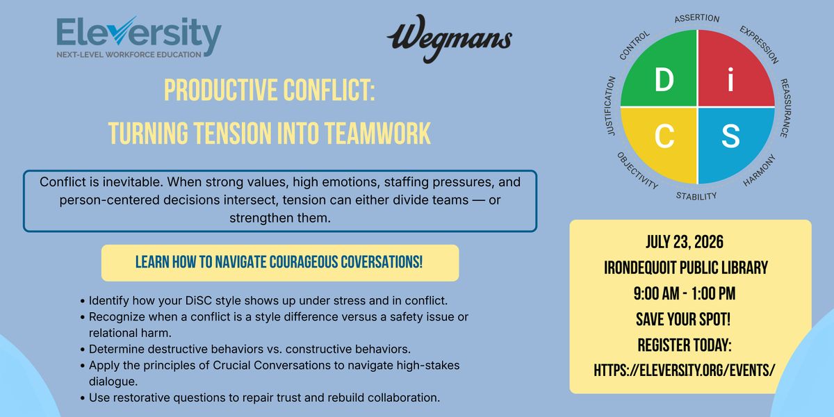 PRODUCTIVE CONFLICT: TURNING TENSION INTO TEAMWORK