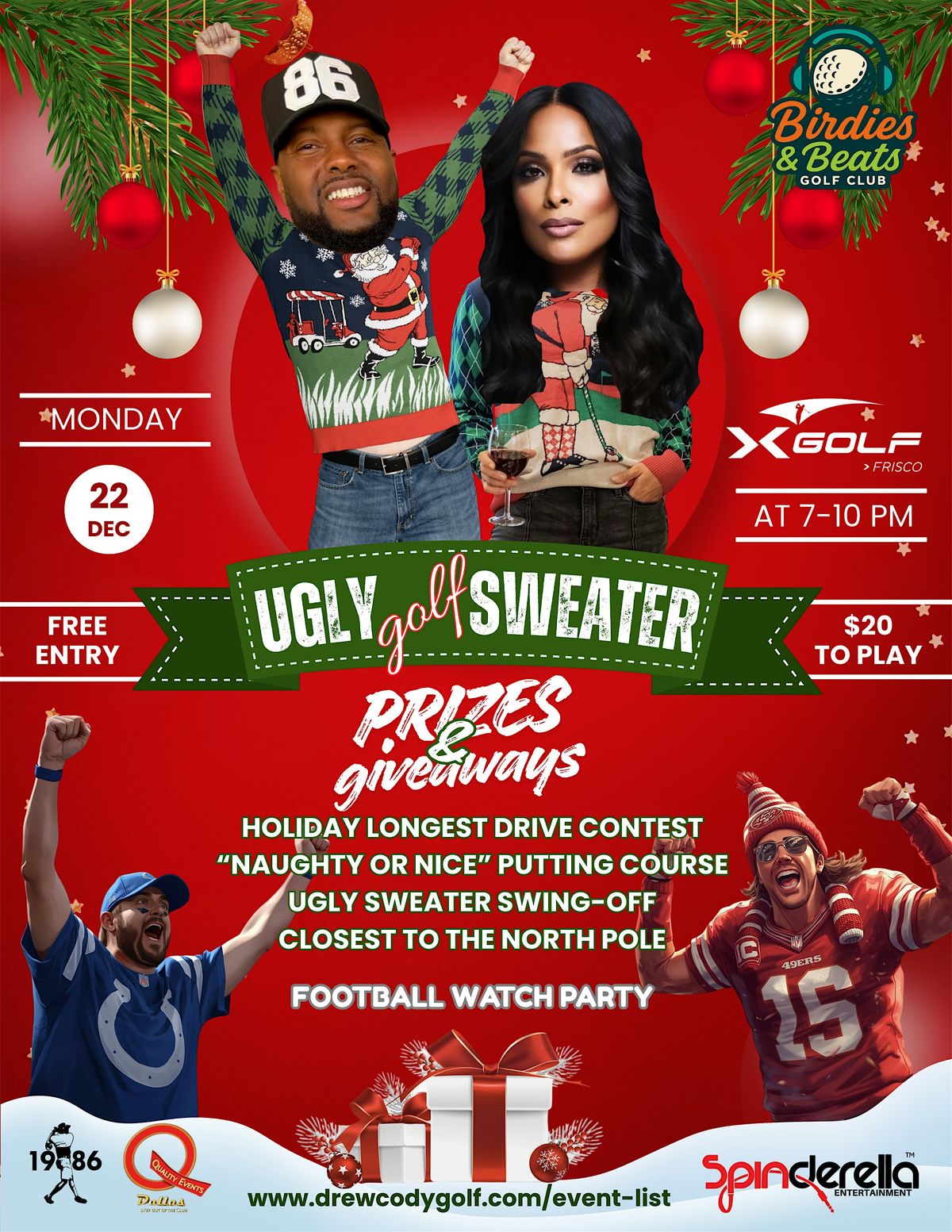 Birdies & Beats Golf Club | Ugly Christmas Sweater Party & Indoor Golf