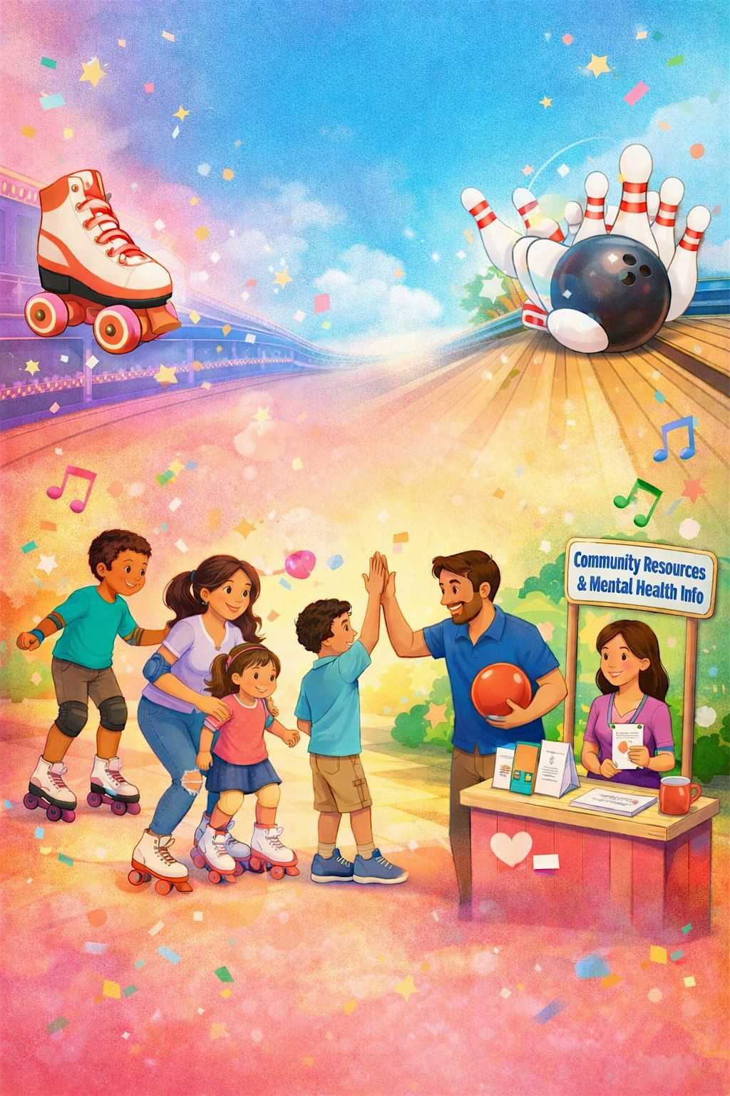 Skating and bowling bash